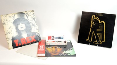 Lot 299 - T-Rex related LPs , DVDs and poster