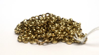 Lot 121 - A 9ct yellow gold muff chain