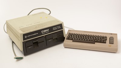 Lot 966 - A Commodore 64 gaming computer; a Datasette cassette recorder and other related items.