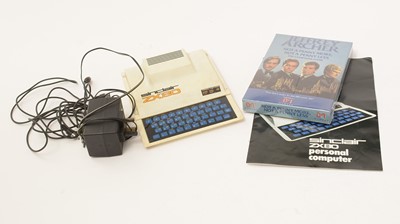 Lot 970 - A Sinclair ZX80 personal computer, with power supply and pamphlet.