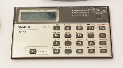 Lot 993 - Eight pocket calculator/computers, various.