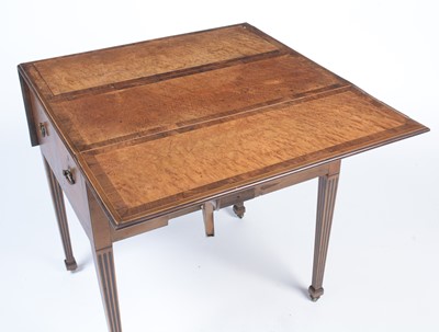 Lot 1168 - Attributed to Mayhew and Ince: a rare George III maple Harlequin Pembroke table.
