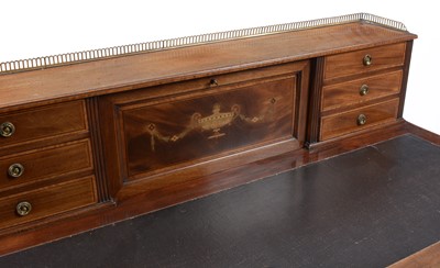 Lot 10 - Heal & Son, London: a late Victorian inlaid writing desk.