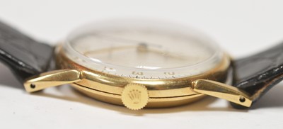 Lot 444 - Rolex Precision: a 9ct yellow gold-cased wristwatch