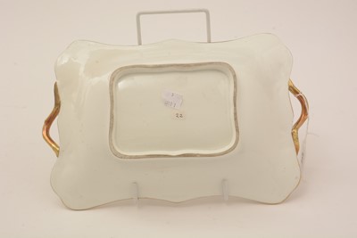 Lot 912 - A Swansea dessert dish, two shell shaped dishes