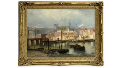 Lot 625 - Isaac Chair - View of Newcastle Quayside | oil