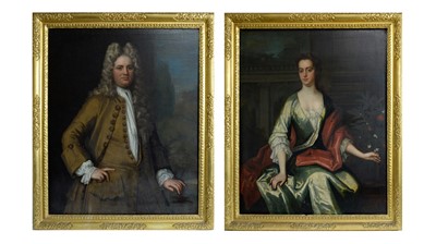 Lot 645 - Attributed to Sir Godfrey Kneller - Portraits of Champion Branfill and Mary Branfill | oil
