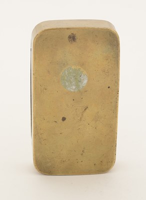 Lot 300 - A 19th Century brass snuff box.
