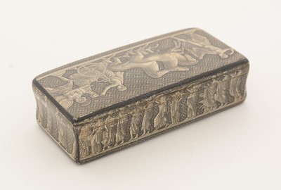 Lot 316 - An early 19th Century Scottish Mauchline ware snuff box.