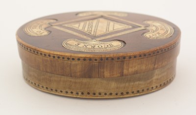 Lot 327 - A rare James III//William and Mary treen tobacco box.