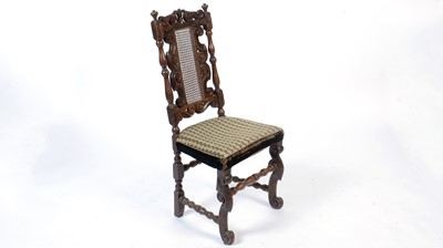 Lot 1118 - A late 17th Century carved oak chair.