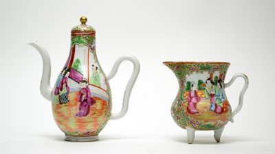 Lot 863 - Canton coffee pot and milk jug