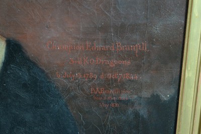 Lot 653 - B. A. Branfill - Portrait of Champion Edward Bramfill, 3rd King's Own Dragoons | oil