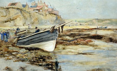 Lot 987 - Robert Jobling - Preparing the Boat | watercolour