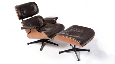 Lot 75 - After Charles & Ray Eames for Herman Miller: a contemporary Lounge chair and foot stool.