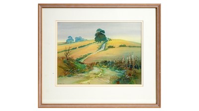Lot 63 - Peter Atkin - The Way Over Larkstone Hill, and North York Moors, Near Lealholm | watercolour