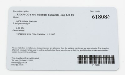 Lot 517 - A single stone tanzanite ring