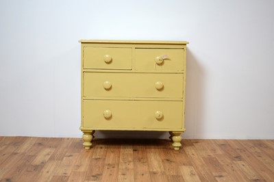 Lot 9 - A 19th Century painted chest of drawers