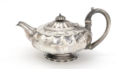 Lot 164 - A George IV silver teapot.
