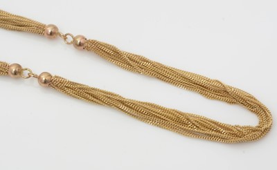 Lot 520 - A 9ct yellow gold necklace