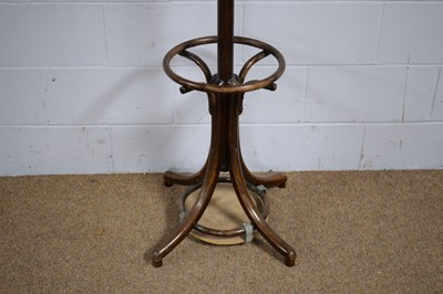 Lot 28 - A vintage stained bent beechwood hat, coat and stick stand.