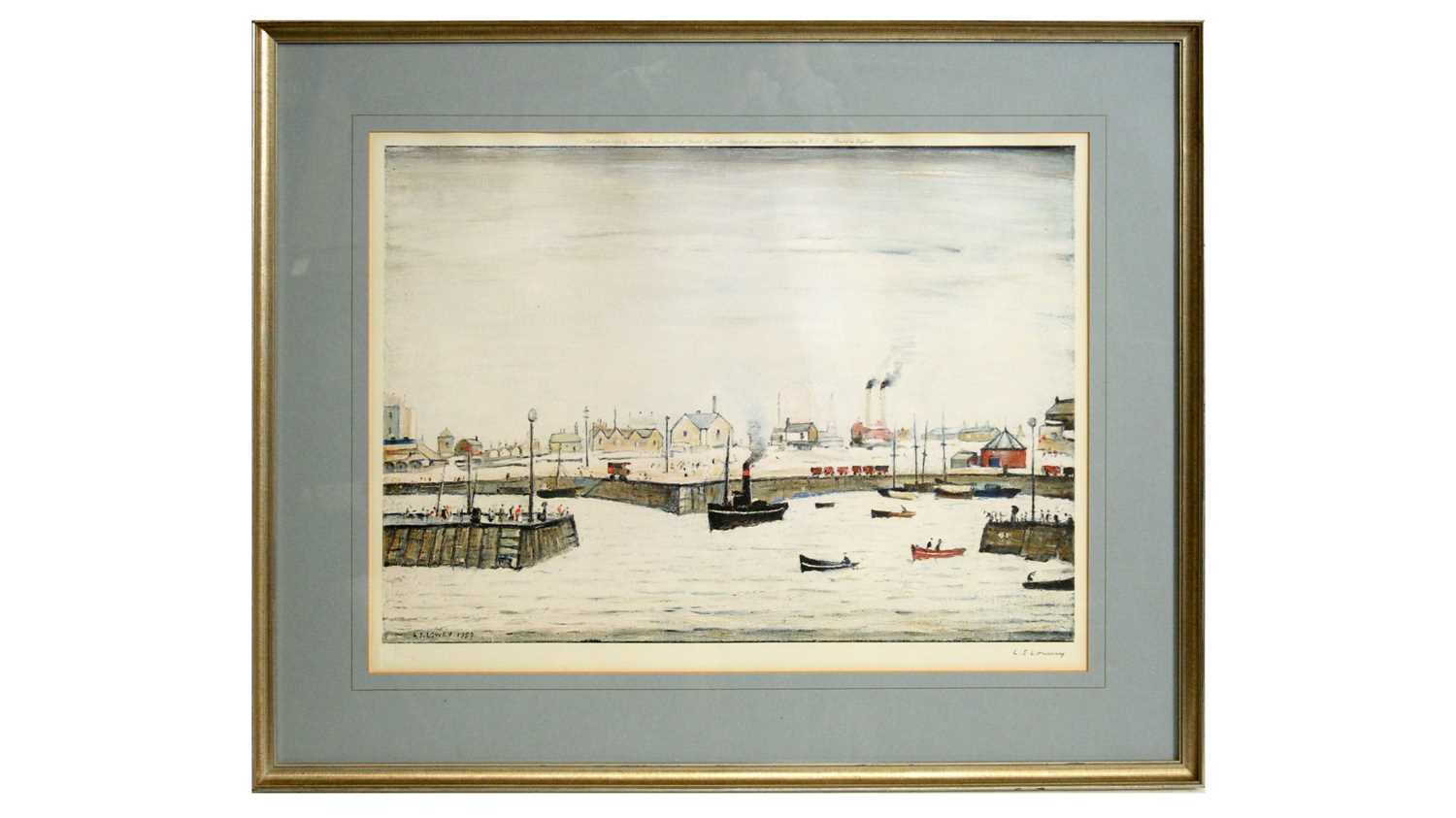 Lot 543 - After L. S. Lowry RBA RA - The Harbour | signed limited edition