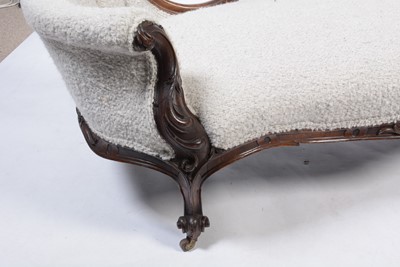 Lot 1174 - 19th century Victorian carved and pierced walnut chaise