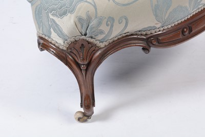 Lot 1175 - A Victorian button-back corner/tub chair