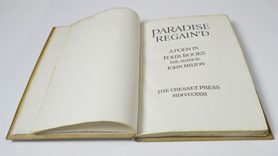 Lot 718 - John Milton's Paradise Lost and Regained.