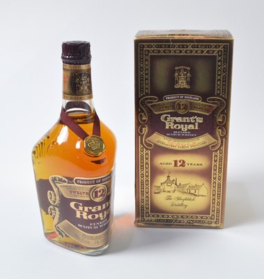 Lot 800 - Three bottles of whisky - Dufftown Glenlivet / Grants Royal / Glen Deveron