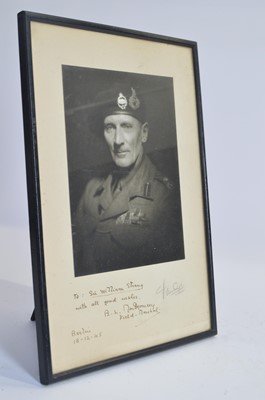 Lot 1047 - A signed photograph of Field-Marshal Montgomery