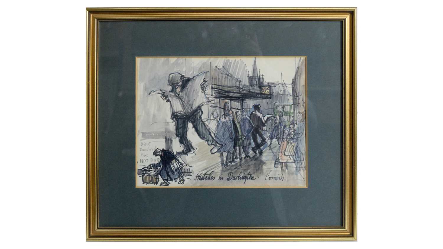Lot 558 - Norman Cornish - Sketches in Darlington | watercolour and ink