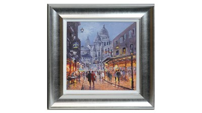 Lot 4 - Henderson Cisz - Sacre Coeur, Midnight | limited edition hand embellished canvas print