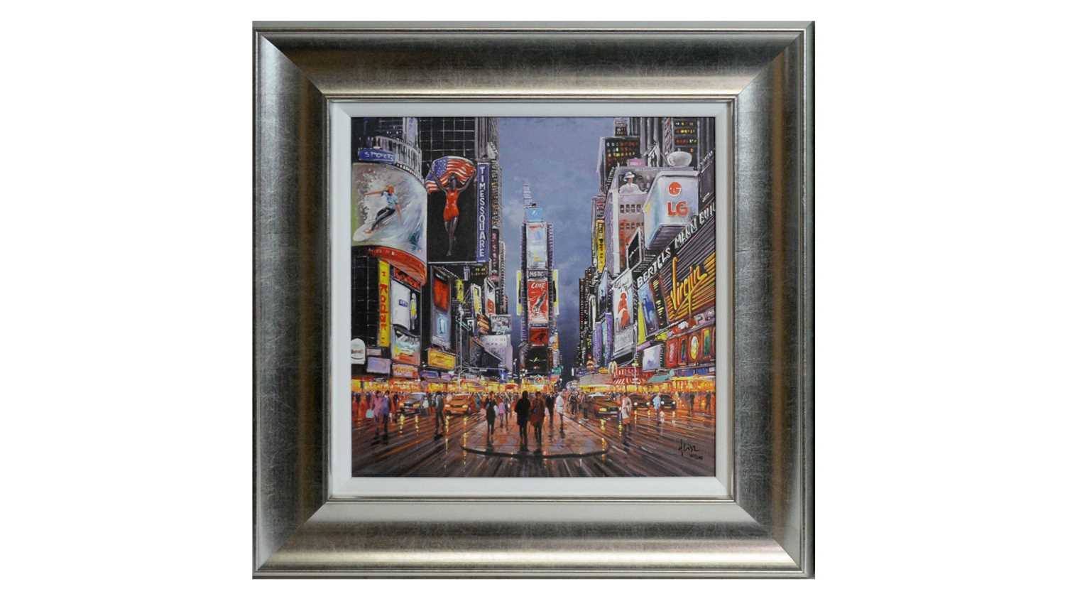 Lot 5 - Henderson Cisz - After Dark, Times Square | limited edition embellished canvas print