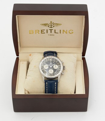 Lot 445 - Breitling Navitimer: a steel-cased manual wind chronograph wristwatch