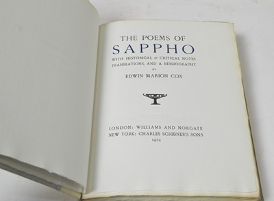 Lot 720 - The Poems of Sappho and other related Authors.
