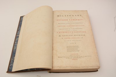 Lot 759 - Samuel Johnson's Dictionary, and another English Dictionary.