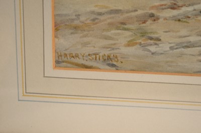 Lot 1047 - Harry Sticks - Evening Light, Cullercoats | watercolour