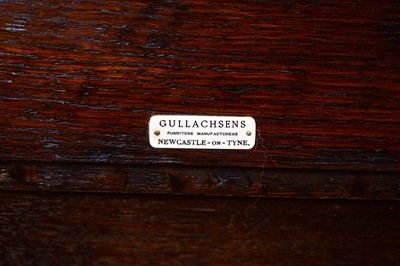 Lot 52 - A 20th Century Jacobean Revival oak monks bench