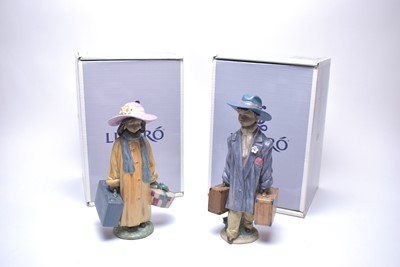Lot 247 - Two Lladro figures of children.