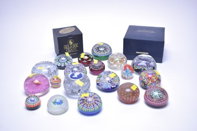 Lot 248 - A collection of Perthshire Paperweights art glass paperweights; and various other makers.