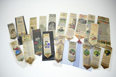 Lot 356 - A collection of Victorian and later Stevengraph bookmarks.