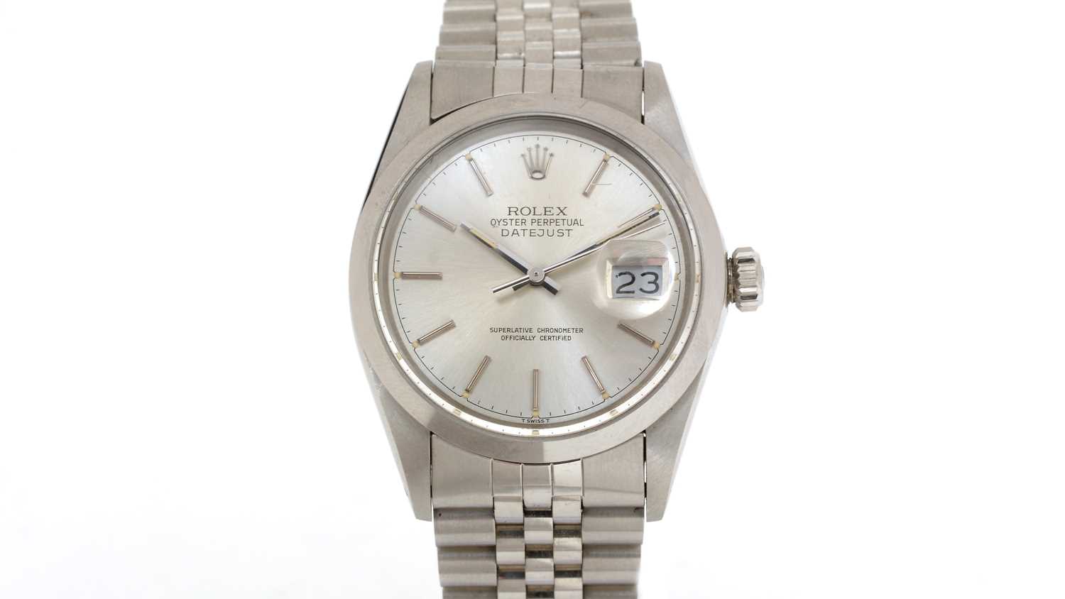 Lot 432 - Rolex Oyster Perpetual Datejust: a steel-cased automatic wristwatch