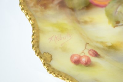 Lot 904 - Royal Worcester fruit painted plate by Roberts