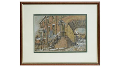 Lot 549 - Charlie Rogers - Rectory Road, Bensham | charcoal and watercolour