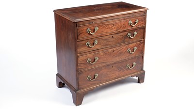 Lot 1129 - A George III mahogany chest.