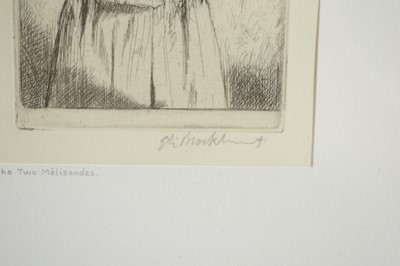 Lot 581 - Gerald Leslie Brockhurst - The Two Melisandes | etching