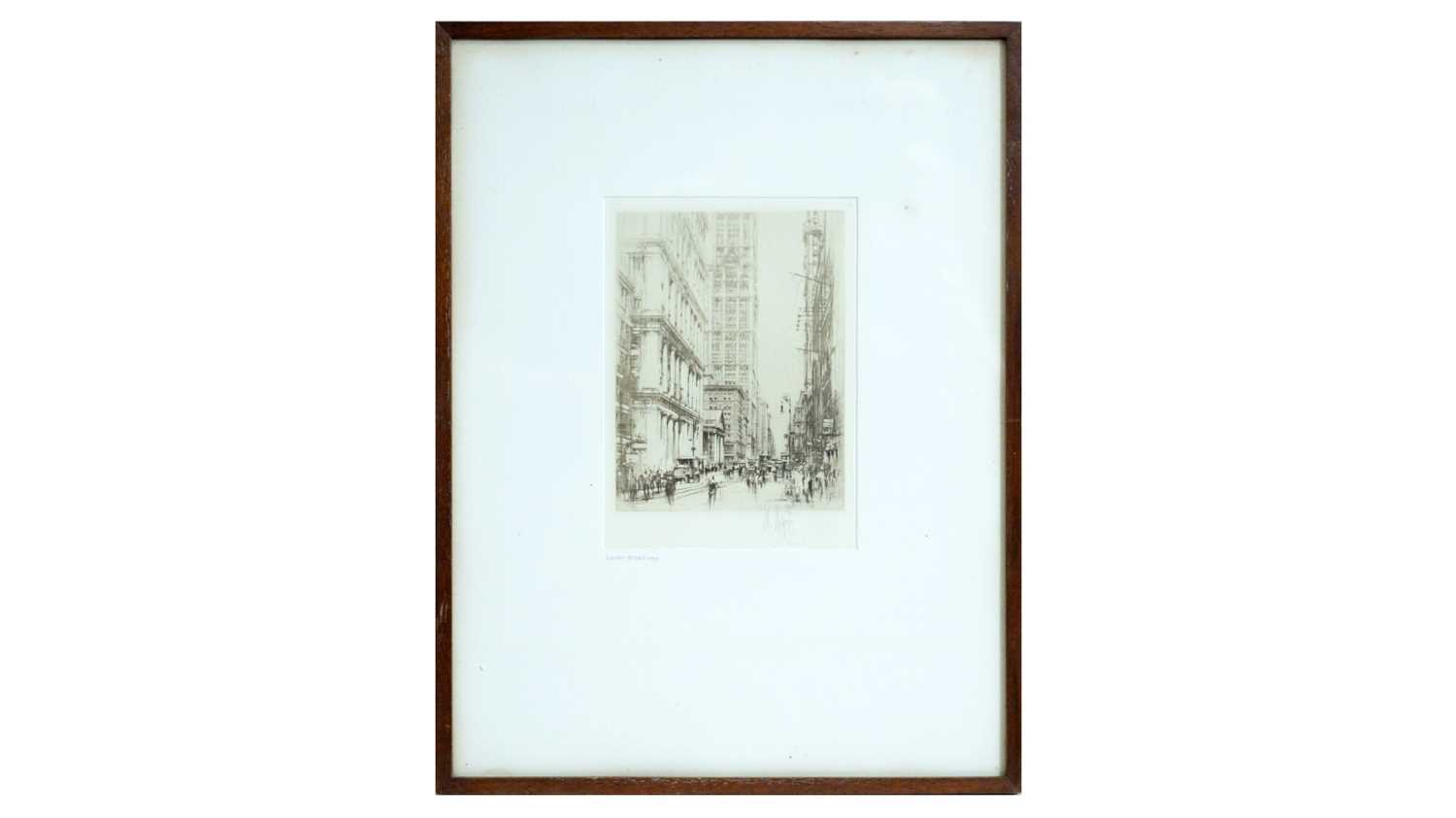 Lot 590 - William Walcot RE - Lower Broadway | etching