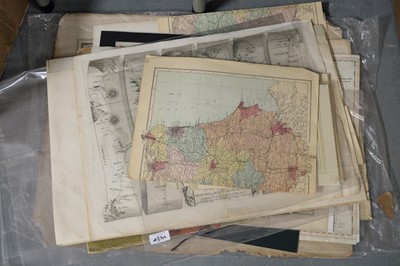 Lot 437 - A selection of local interest maps and prints, including Durham, Northumberland and others.