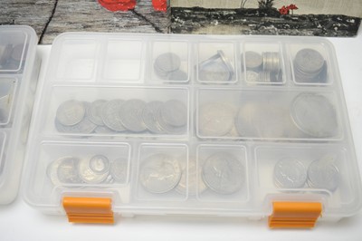 Lot 208 - A collection of cased and loose coins.